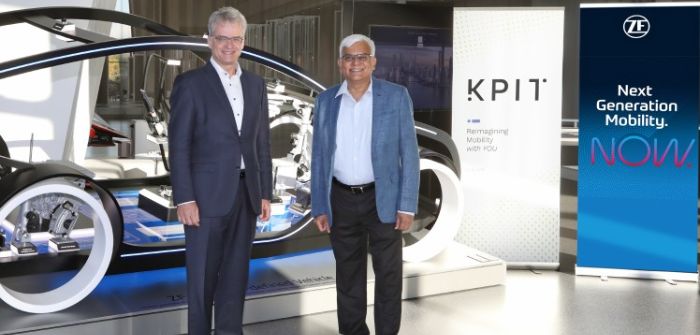 Dr Dirk Walliser, head of corporate R&D at ZF Group (left) and Kishor Patil, CEO at KPIT Technologies (right)