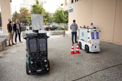 The autonomous shuttles at the 5G-OR demonstration project last year