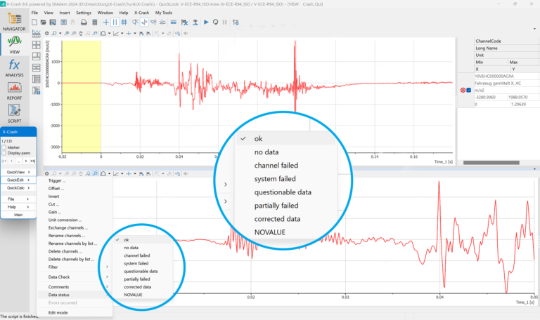 X-Crash 8.6 introduces support for the new MME feature that enables data status settings