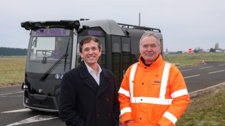 Belfast Harbour tests Harlander autonomous shuttle at Horiba Mira.